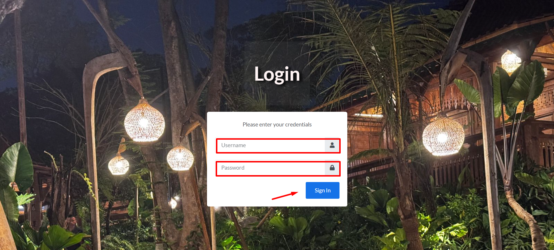 Tampilan Login